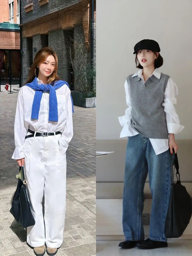 “白衬衫”原来也能很时髦！成熟女人这么穿轻松美出高级感(图1)