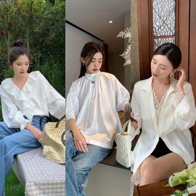 “白衬衫”原来也能很时髦！成熟女人这么穿轻松美出高级感(图4)