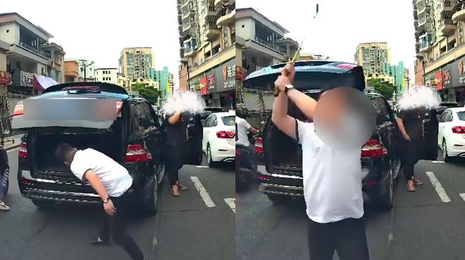 奔驰司机抡杆砸车后续：身份被扒警方面前放狠话当事车主回应(图6)